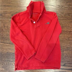 Crewcuts Red Kids Polo with Green Dinosaur Embroidery